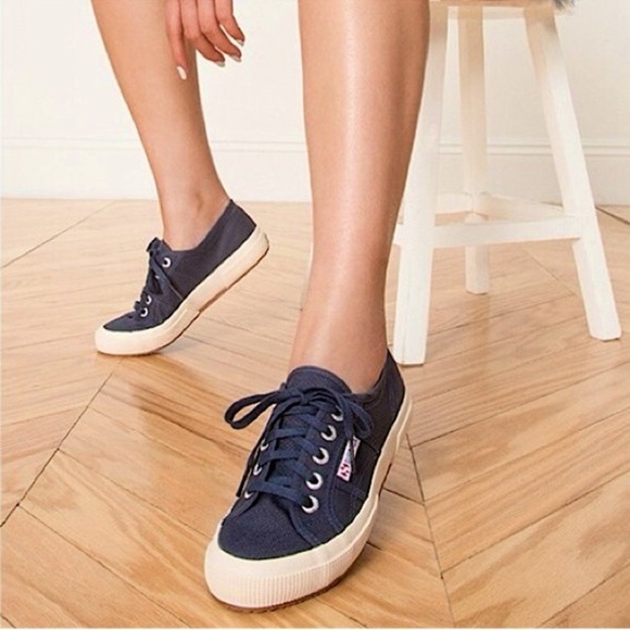 Superga Shoes - Superga Navy Cotu Classic Trainer Canvas Sneakers size 9 1/2